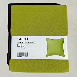 Funda Cojín Almohada IKEA GURLI 100% Algodón 20"x 20" VERDE LIMA NUEVA CON ETIQUETAS - Imagen 1 de 2