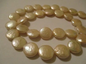 Cuentas de perlas blancas Strand de 16" pulgadas Fabulous 12 x 4 mm E31 - Imagen 1 de 6