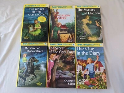 Nancy Drew Mystery Stories Books 1-7 HC *Nice Combined Flippable Books 1&2 Combo Foto 1 de 4