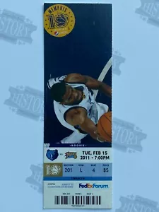 2011 Philadelphia 76ers at Memphis Grizzlies Ticket 2/15/11 - Picture 1 of 1