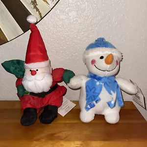 2 peluche vintage 1990 Stuffins Babbo Natale CVS e 2013 Frosty pupazzo di neve Walgreens Dan Dee NATALE - Foto 1 di 7