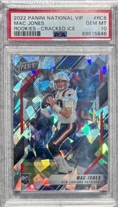 Panini National VIP 2022 #RC8 Mac Jones Rookie RC Cracked Ice PSA 10 68/99 - Imagen 1 de 2