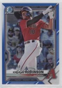 2021 Bowman Chrome Prospects Blue Refractor /150 Kristian Robinson #BCP-136 - Picture 1 of 4