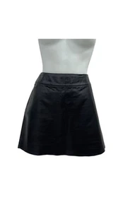 Express Lederrock echt, butterweich, schwarz Leder A-Linie Minirock 7/8 - Bild 1 von 6