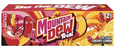Mountain Dew Trolli Zero Sugar Cherry Lemon Soda FREE SHIPPING!! Fast Delivery!!