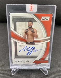 Khamzat Chimaev On Card Auto /99 Shadowbox 2022 Panini Immaculate UFC SS-KCH - Bild 1 von 2
