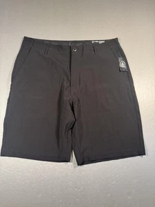 Volcom Shorts Mens 38 Black Kerosene Hybrid Surf Turf 4-Way Stretch A32116V3 - Picture 1 of 11