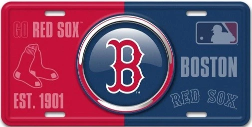 Boston Red Sox MLB Bullseye License Plate - Image 1 of 1