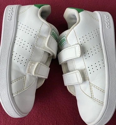 ZAPATOS DEPORTIVOS ADIDAS ADVANCE TD NIÑO TALLA 9K BLANCO/VERDE Excelente Estado Foto 1 de 4