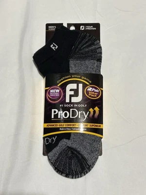 Calcetines de golf Footjoy ProDry para hombre corte bajo - negros talla 7-12 - 2 pares Foto 1 de 2