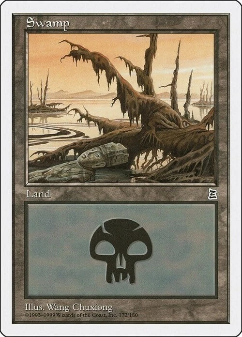 Magic The Gathering MTG SWAMP (172) Portal Three Kingdoms NM Near Mint - Image 1 of 1