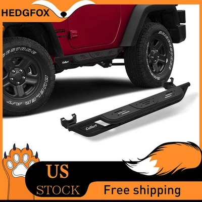 Stable Side Steps Fits For 07-2018 Jeep Wrangler JK 2 Door Running Boards Black Foto 1 de 4