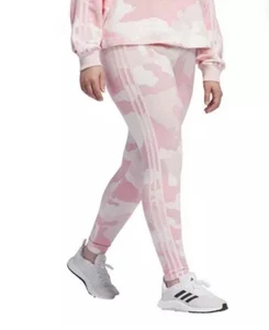 Leggings Adidas donna taglie forti Essentials 3 strisce mimetici stampati 7/8 1X - Foto 1 di 2