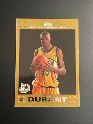 2007-08 Topps Kevin Durant novato radiocontrol dorado/2007 Seattle SuperSonics #112 Foto 1 de 4