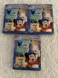 3 The Best of Mickey Blu-Ray + DVD / BRAND NEW / SEALED - Fantasia & Fantasia - Picture 1 of 12