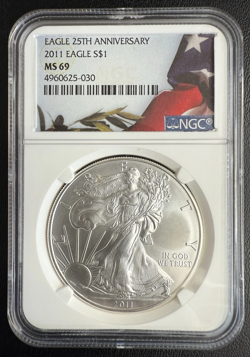 2011 W EAGLE 銀貨 MS 69 NGC認証 American Eagle MS 69 Graded 2011 Silver Bullion Coins for sale | eBay