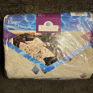 Vintage Sealed Jubilee King Size Crystal Design Waterbed Sheet Set - Picture 1 of 9
