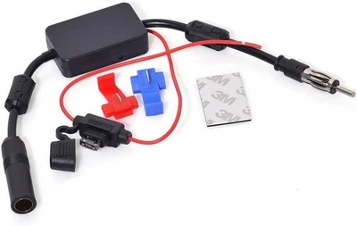Car Stereo FM Antenna Signal Booster Amplifier with 12V Power Supply Adapter - Image 1 of 4