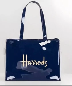 HARRODS LONDON Large Dark Blue Tote Bag - Picture 1 of 6