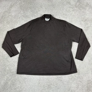 Pendleton Pullover Damen 2X braun Seidenmischung Stehkragen Langarm Übergröße - Bild 1 von 8