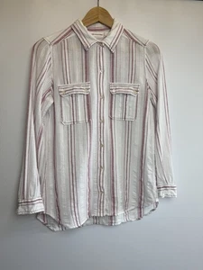 Blusa Camisa ISABEL MARANT ETOILE Talla FR 42 UK 14 Blanco Rayas Algodón Lavado - Imagen 1 de 14