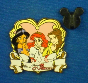Princess Jasmine Ariel & Belle I'm a Disney PINcess Mermaid Beauty Pin #37656 - Picture 1 of 3
