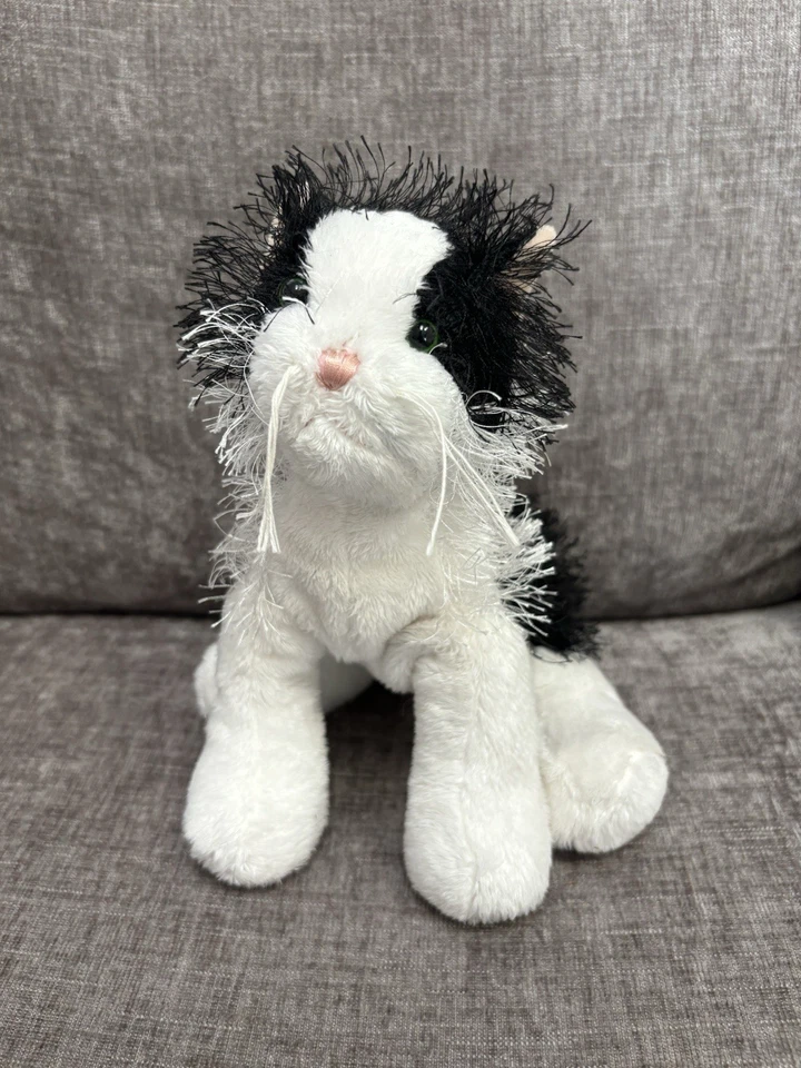 Ganz Webkinz Black & White Cat Plush No Code HM016 - Image 1 of 1