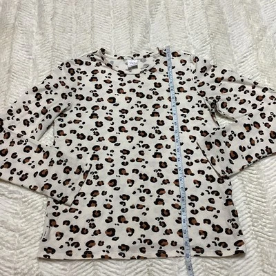 Girls Long Sleeve Zara 13-14 Leopard White Shirt Girls Zara Soft Tee  - Image 1 of 4