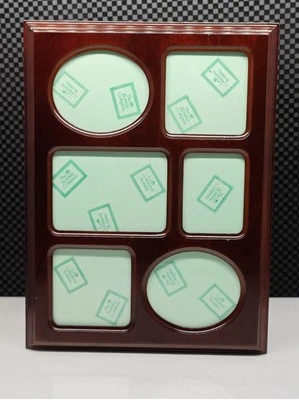 Caja de almacenamiento de fotos de madera de cerezo The Bombay Company estuche marco tapa  Foto 1 de 4