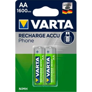 Teléfono con batería de recarga Varta AA 1600mAh HR6 1.2 V Mignon NiMH paquete de 2 - Imagen 1 de 3