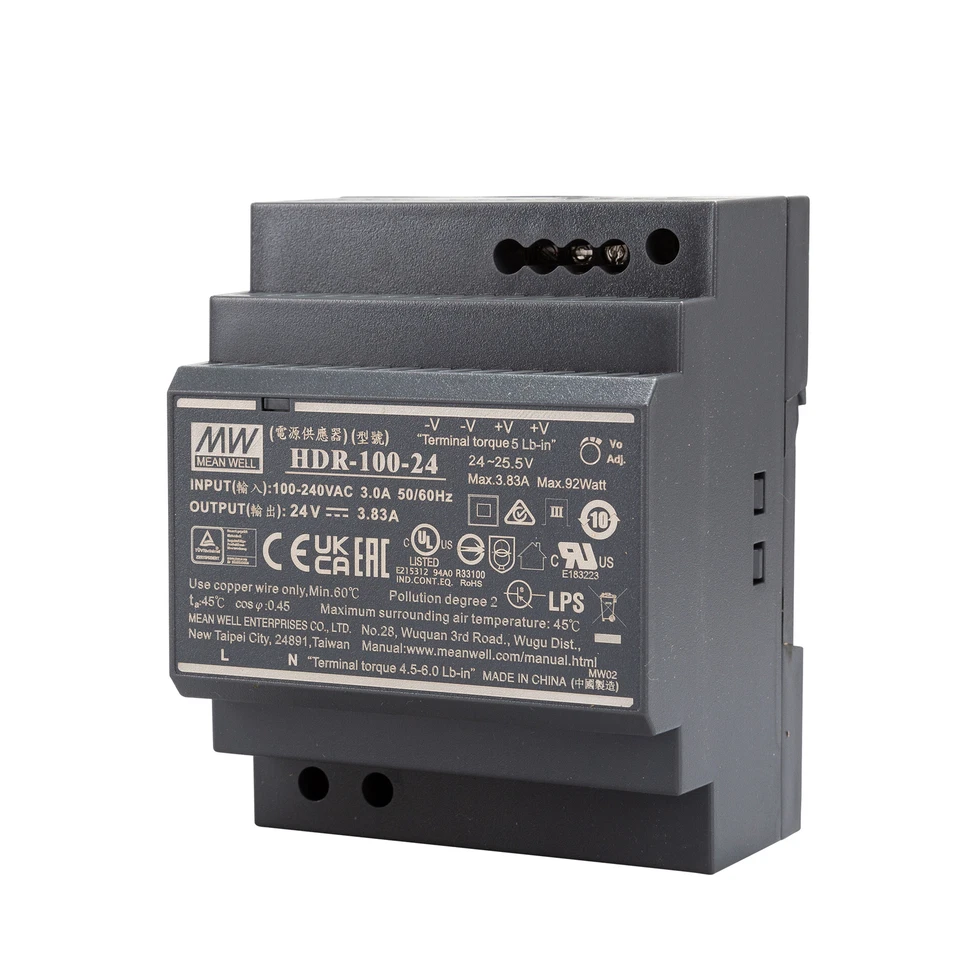 Meanwell MEAN WELL HDR-100-24 92 W 85 264 V Überspannung Überlastschutz Ku D