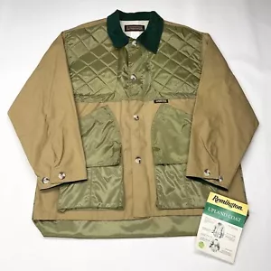 VTG Remington Jacket Coat Mens Large Tan Green Upland Hunting Shooting Retro 90s - Picture 1 of 24