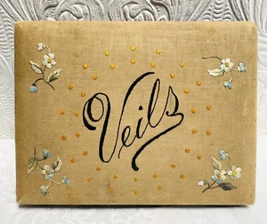 Antique Hand Embroidered Victorian Holder Album For Veils - Picture 1 of 6