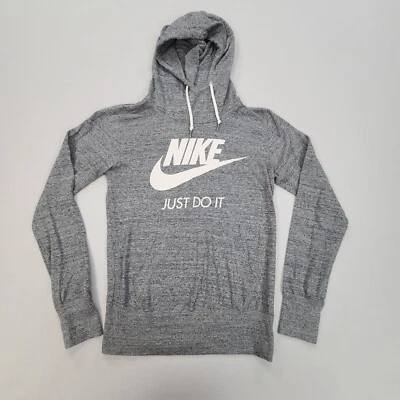 Nike Sweater Womens Small Gray Hoodie Sweatshirt Just Do It Outdoors Ladies - Изображение 1 из 4