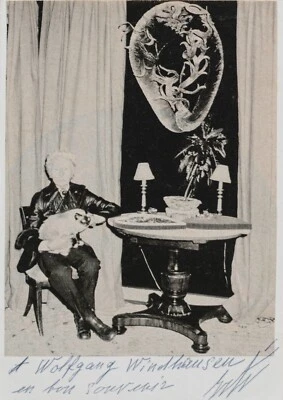 Erté (1892, 1990) , Collage, Autograph, signiert, Wolfgang Windhausen, Karte - Bild 1 von 3