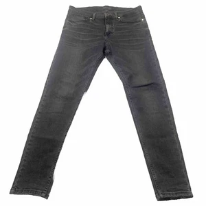 Zara Jeans Uomo 32x28 Nero Denim Pantalone Lavaggio Medio 32x28 Effettivo - Foto 1 di 15