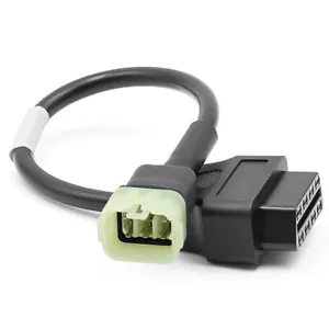 6 Pin OBD Motorcycle Connector Diagnostic Tool Adapter Plug Cable For Kawasaki - Picture 1 of 5