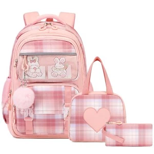School Backpack for Girls Backpack with Lunch Box Kids Girls Cute Bookbag for... - Picture 1 of 6