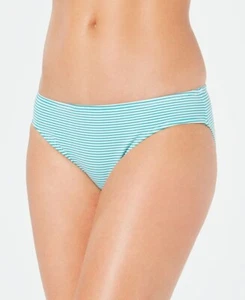 RALPH LAUREN Seersucker Stripe Aquamarine/White Bikini Swimsuit Bottom Sz 14 NEW - Picture 1 of 4