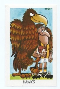 1973 Sunicrust Weg's Footy Funnies HAWKS Hawthorn (Black Back) - Bild 1 von 2