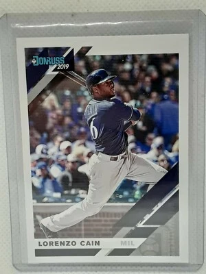 Lorenzo Cain 2019 Donruss Baseball - #184 - Milwaukee Brewers - Image 1 of 2