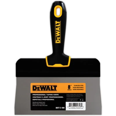 Cuchillo de cinta DEWALT para paneles de yeso de 8" con hoja trasera grande de acero inoxidable | DXTT-2-190 Foto 1 de 3