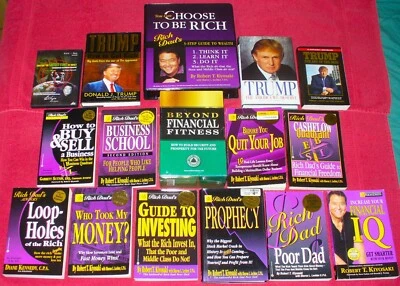 TRUMP KIYOSAKI BOOKS ART OF THE DEAL RICH DAD BUSINESS MONEY BRAND NEW 16 items - Image 1 of 4