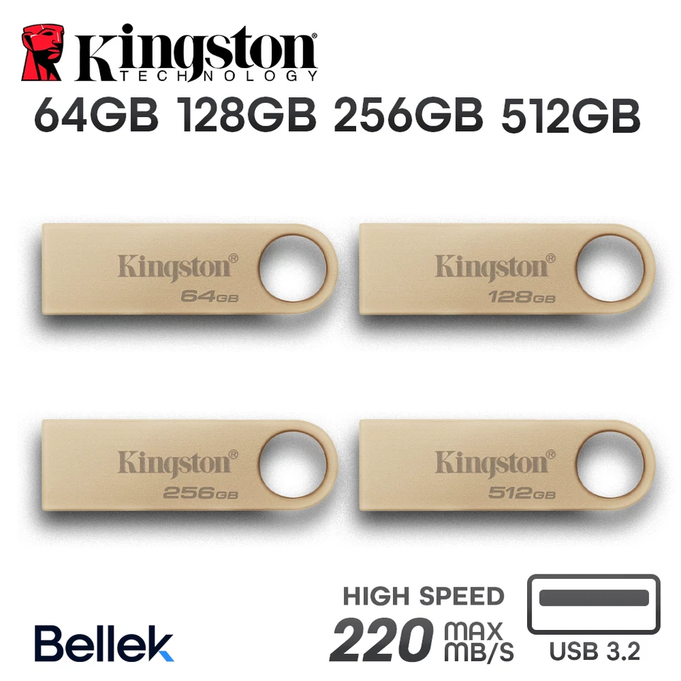 Kingston USB Memory Stick SE9 64GB 128GB 256GB 512GB Flash Drive 3.2 - Image 1 of 1