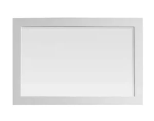 Home Decorators Gigi 36" x 24" White Rectangular Framed Wall Mount Vanity Mirror - Picture 1 of 4