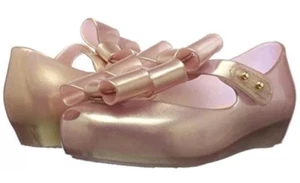 Neu im Karton Mini Melissa Ultragirl dreifache Schleife metallic rosa gold Schuhe kleines Mädchen 5 65 $ - Bild 1 von 7
