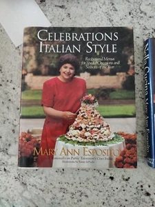 2 1st Ed Italian Cookbooks by Mary A. Esposito; Celebrations & Nella Cucina - Foto 1 di 9
