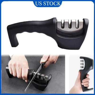 Knife Sharpener 3 Stage Professional Ceramic Tungsten Kitchen Sharpening Tool - Image 1 of 4