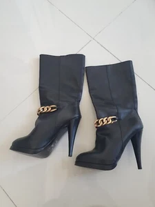 H&M Stiefel schwarz mit verzierung gr. 39 gebraucht - Bild 1 von 3