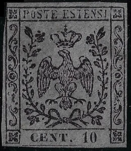 1853/57 ASI MODENA 10c lilagrau für sächsische Zeitungen 4a ASIDLCMODs4-2 - Bild 1 von 1